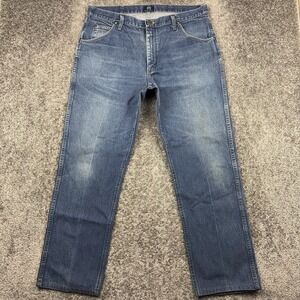 Wrangler 47MWZ Jeans Men's 38x34 (Fits 36x32) Straight Leg Western GREAT FADE